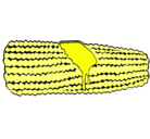 Dibujo Mazorca de maíz pintado por aalba