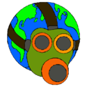 Dibujo Tierra con máscara de gas pintado por wiluz