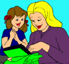 Dibujo Madre e hija pintado por noemi