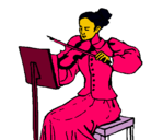 Dibujo Dama violinista pintado por monky