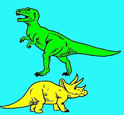 Triceratops y tiranosaurios rex