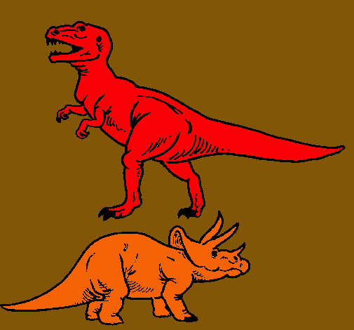 Triceratops y tiranosaurios rex