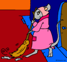 Dibujo La ratita presumida 1 pintado por rosa