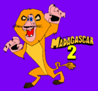 Dibujo Madagascar 2 Alex pintado por fatima