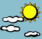 Dibujo Sol y nubes 2 pintado por marta