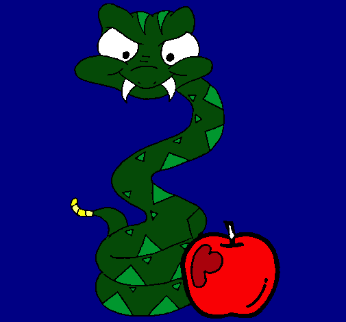 Serpiente y manzana