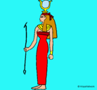 Dibujo Hathor pintado por DEBORAH
