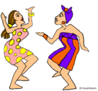 Dibujo Mujeres bailando pintado por rlpjosefina