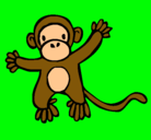 Dibujo Mono pintado por manu