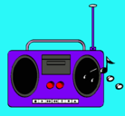 Dibujo Radio cassette 2 pintado por sofi