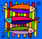 Dibujo Pescado a la brasa pintado por AngelitoRodriguez