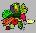 Dibujo verduras pintado por creativity