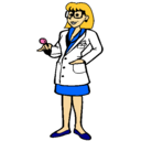 Dibujo Doctora con gafas pintado por asdasdasd