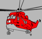 Dibujo Helicóptero al rescate pintado por melca