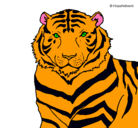 Dibujo Tigre pintado por lupita