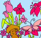 Dibujo Fauna y flora pintado por diana