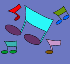 Dibujo Notas musicales pintado por chuquitriqui