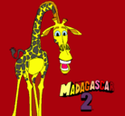 Dibujo Madagascar 2 Melman pintado por eletraterestre