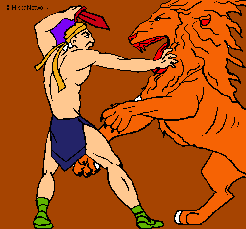 Gladiador contra león