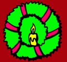 Dibujo Corona de navidad II pintado por mili