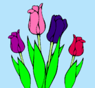 Dibujo Tulipanes pintado por LETICIAFLOR