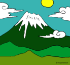 Dibujo Monte Fuji pintado por ina