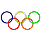 Dibujo Anillas de los juegos olimpícos pintado por john