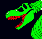 Dibujo Esqueleto tiranosaurio rex pintado por briancastelar