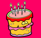 Dibujo Pastel de cumpleaños 2 pintado por narluidis