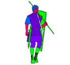 Dibujo Soldado romano pintado por pedro