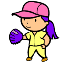 Dibujo Jugadora de béisbol pintado por MARIA