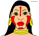 Dibujo Mujer maya pintado por toto