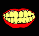 Dibujo Boca y dientes pintado por elenagtgefrfr4e4rrrr45t
