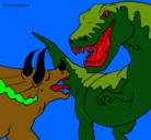 Dibujo Lucha de dinosaurios pintado por alexisrios