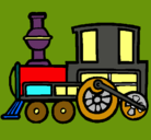 Dibujo Tren pintado por joel