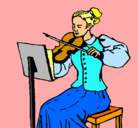 Dibujo Dama violinista pintado por CHIKI-2