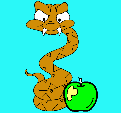 Serpiente y manzana