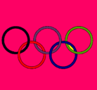 Dibujo Anillas de los juegos olimpícos pintado por nazaret