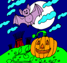 Dibujo Paisaje de Halloween pintado por manuela