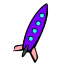 Dibujo Cohete II pintado por camucha