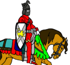 Dibujo Caballero a caballo pintado por CARLOS