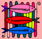 Dibujo Pescado a la brasa pintado por ANALINA
