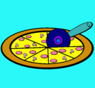 Dibujo Pizza pintado por luifer