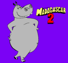 Dibujo Madagascar 2 Gloria pintado por myrna
