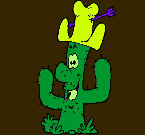 Cactus con sombrero