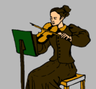 Dibujo Dama violinista pintado por reni