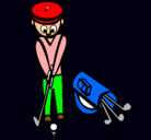 Dibujo Jugador de golf II pintado por lauraperezvasco