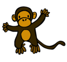Dibujo Mono pintado por nicolas