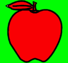 Dibujo manzana pintado por Bronny