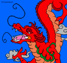 Dibujo Dragón japonés pintado por hinatashamahyuga
